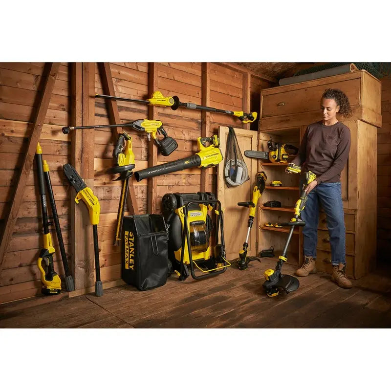 Stanley Motosega a batteria 18V 30 cm, 1 batteria Li-Ion da 4,0 Ah, caricabatterie SFMCCS630M1-QW