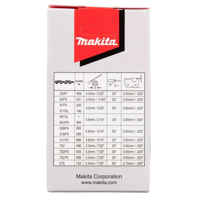 Makita  Catena di ricambio per sega, lunghezza 25 cm 191H08-4