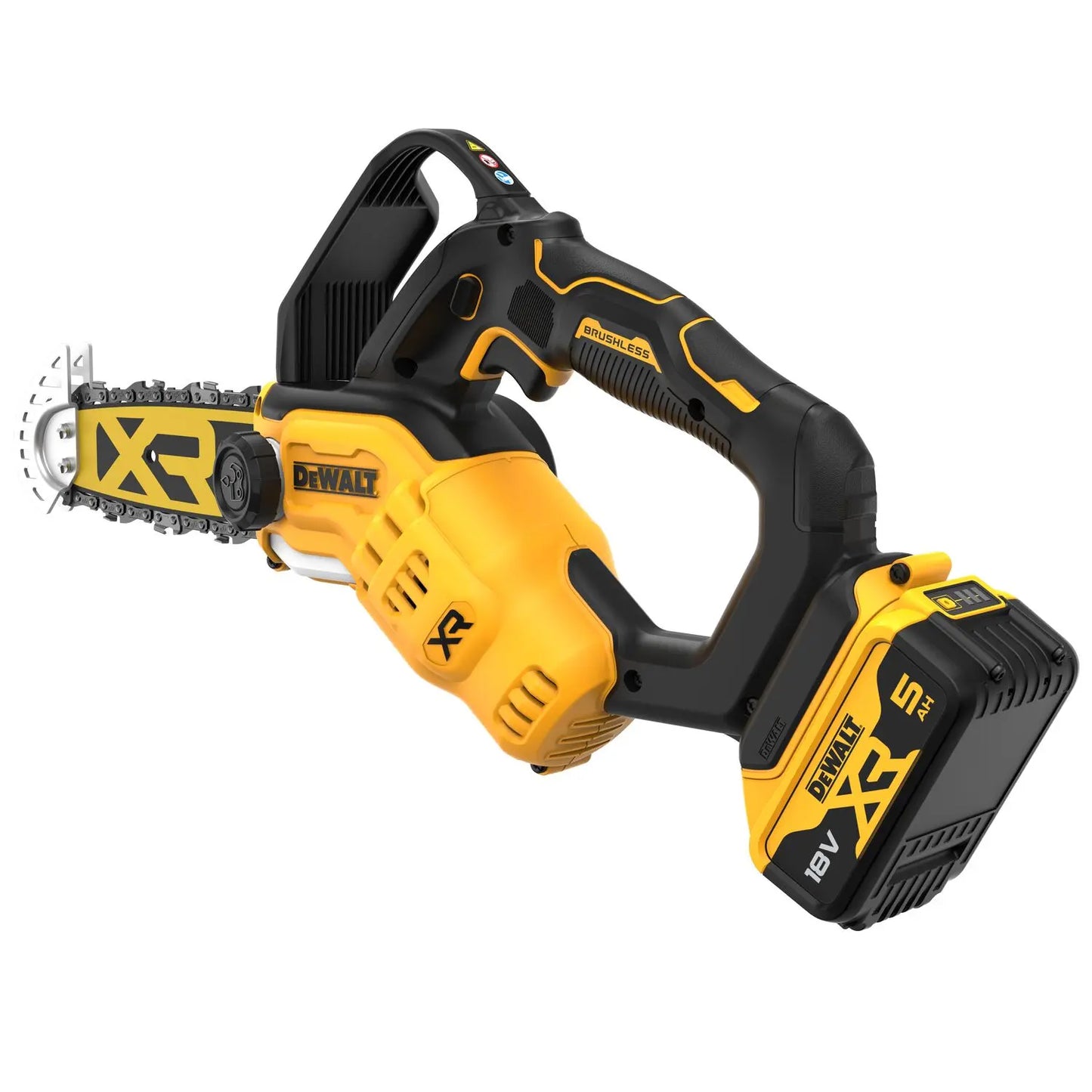 DeWALT  Sega da potatura a batteria 18V 20 cm, 1x batteria 5,0 Ah, caricabatterie DCMPS520P1