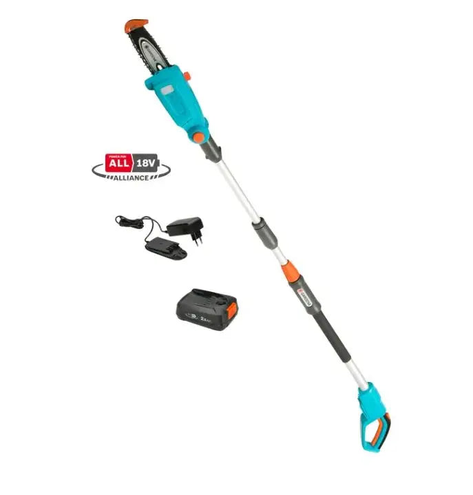 Gardena - Motosega da potatura a batteria 18V TCS 20/18V P4A, 20 cm, 1 batteria da 2,5 Ah, caricabatteria 14770-20